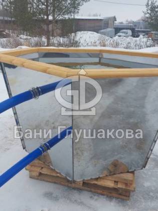 Купель стальная 6 граней модель 01
